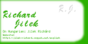 richard jilek business card