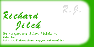 richard jilek business card